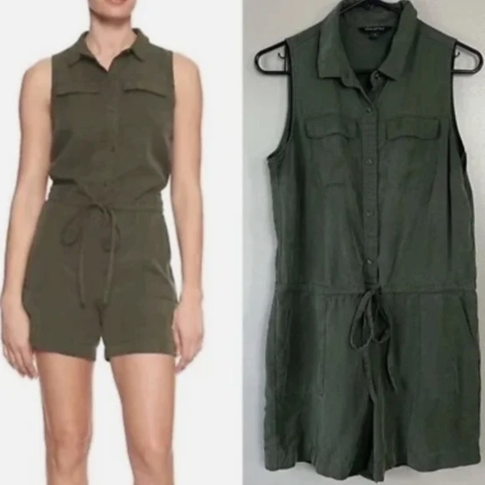 Banana Republic Green Utility Short Jumpsuit